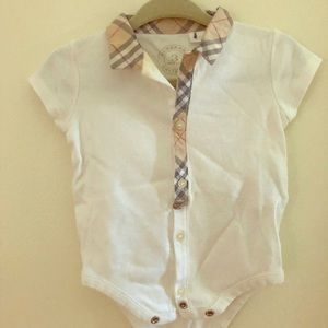 Burberry collared baby onesie